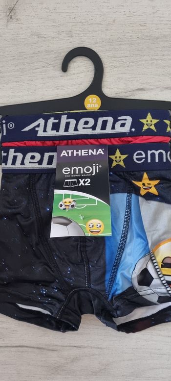 Lot de 2 boxers athena emoji 12 ans