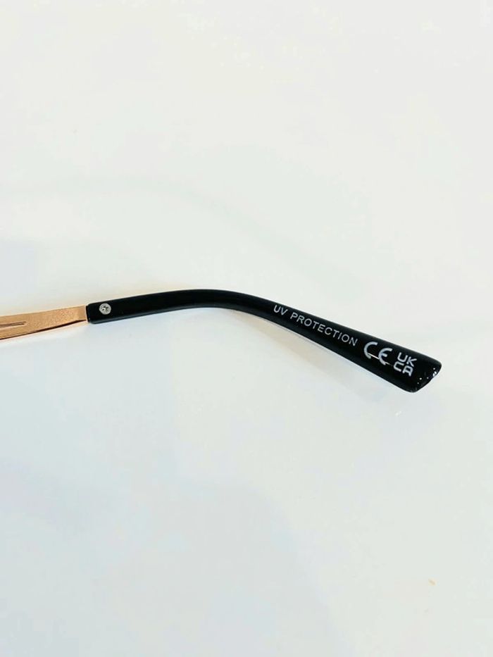 Lunette de soleil mixte dorée verres bleus dégradés uvprotection taille moyenne - photo numéro 7