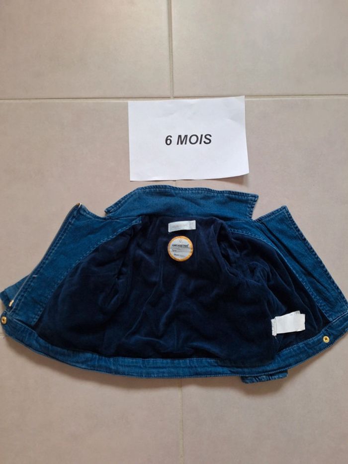 Veste en jeans orchestra neuve 6 mois - photo numéro 3