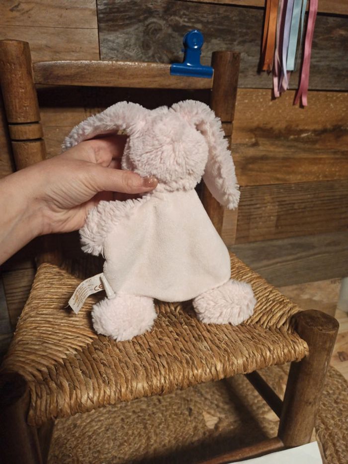 Doudou lapin rose baby nat - photo numéro 6