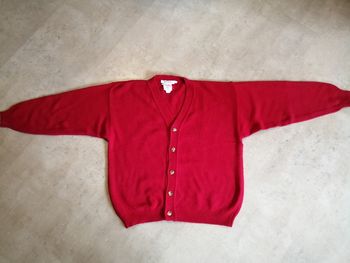 Gilet rouge foncé 10/12 ans Jacadi