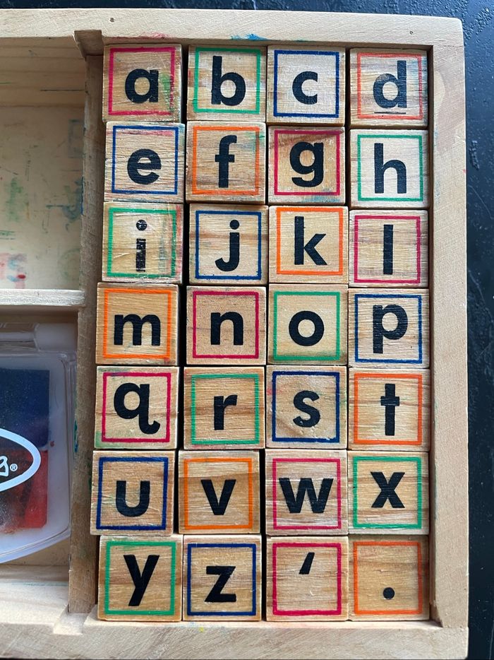 Melissa and Doug 56 tampons en bois alphabet - photo numéro 4