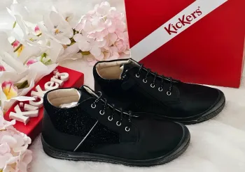 Bottes Bottines Cuir Zip Kickers T33