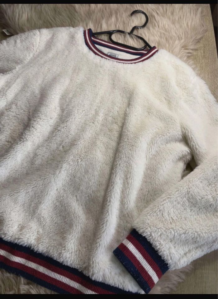 Pull Pilou pilou blanc tout doux Pimkie Taille M / 38
