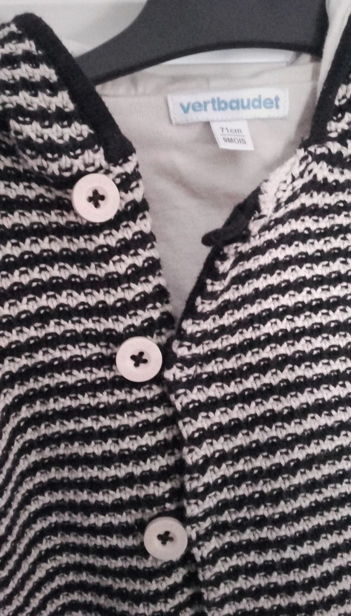 Manteau / gilet lainage bébé garçon - photo numéro 2