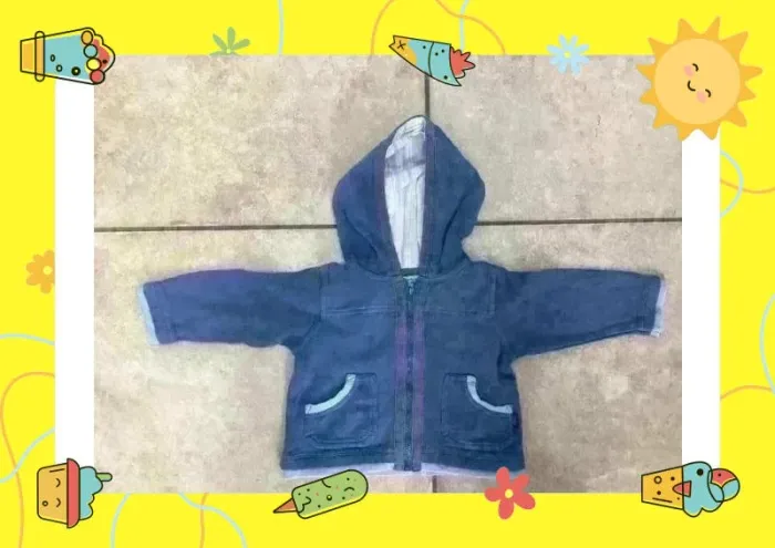 Gilet zippé à capuche bleue Sergent Major 12 mois - photo numéro 2