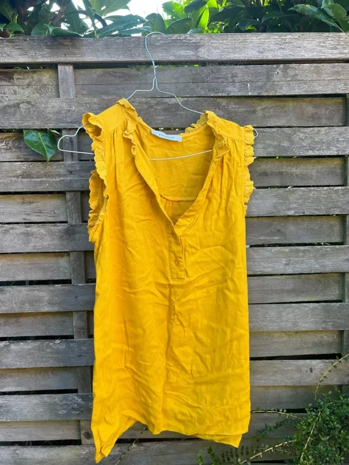 Blouse jaune Promod – Taille estimée L 40/42 – Très bon état - photo numéro 2