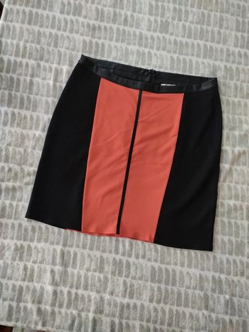 Jupe stretch noir orange Ivy beau Amsterdam taille 44