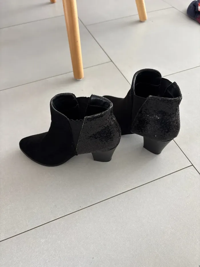Bottines noires paillettes Cache Cache pointure 37 - photo numéro 2