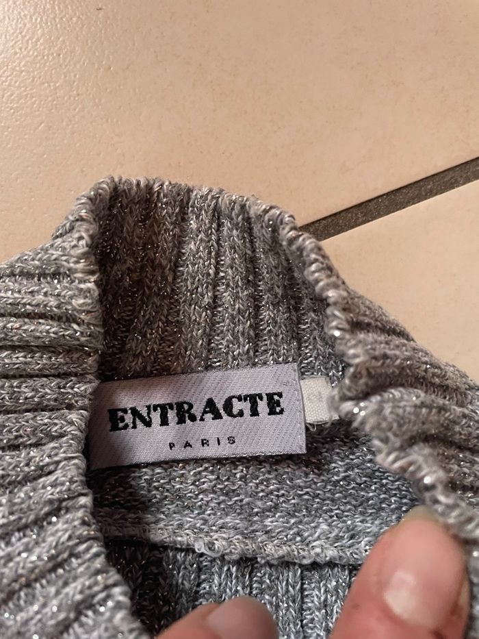 Pull col roulé sans manche argente entracte - photo numéro 3