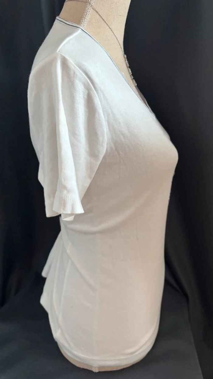 💕 tee shirt d’été blanc dessin marin taille 40 L #lewinger - photo numéro 4