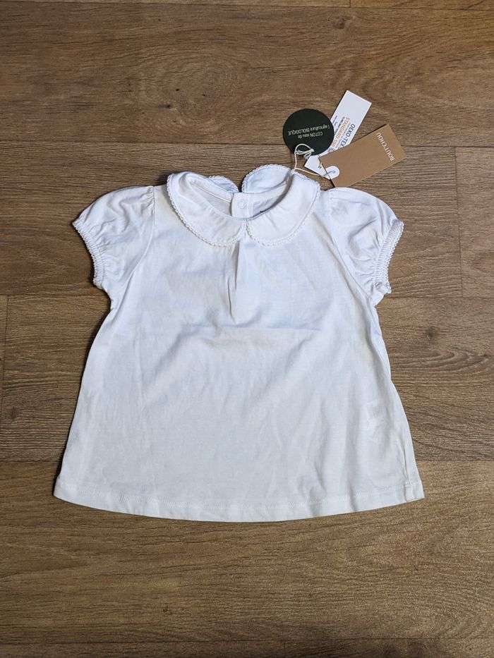 Chemisier blanc coton bio monoprix 24 mois