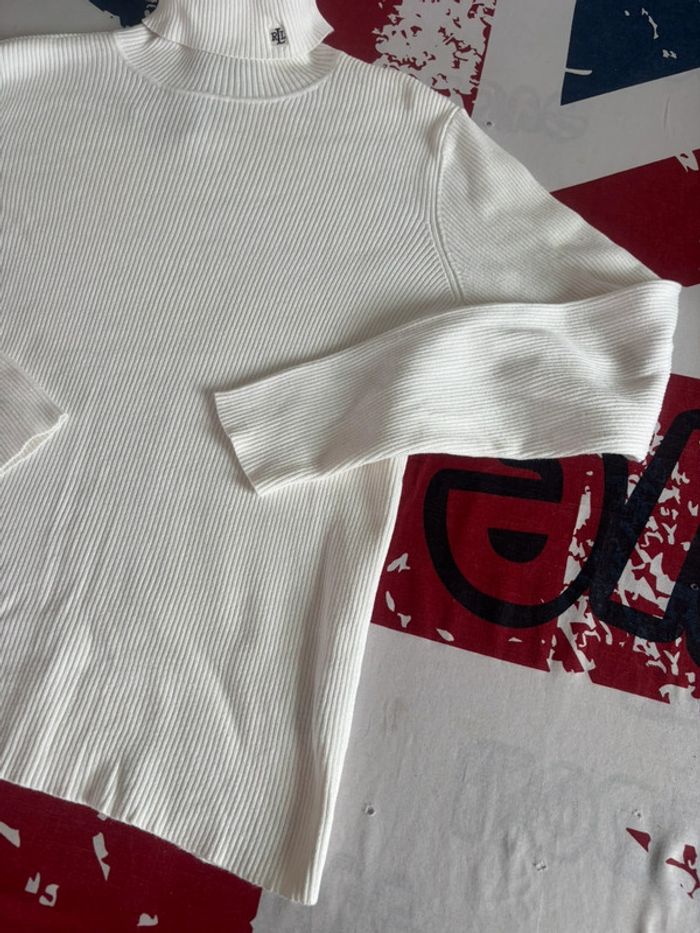 Sweat col roulé Ralph Lauren blanc taille S - photo numéro 3