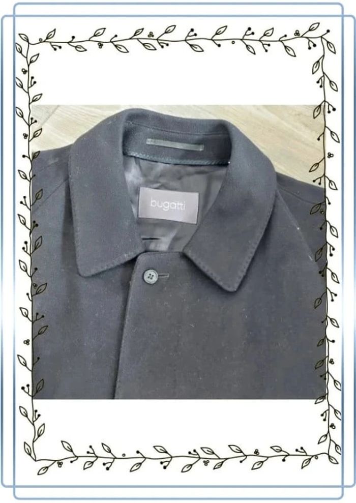 Long manteau noir Bugatti, très bon état , taille 54 - photo numéro 2