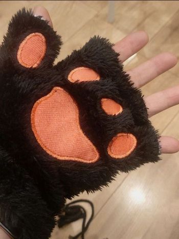 Gants mitaines pattes de chat chien ours