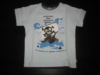 TEE SHIRT MC BLEU CIEL BÉBÉ GARÇON "H&M" - 2 / 3 ANS - n°02