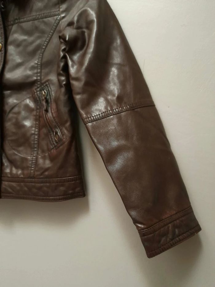 Veste simili cuir fille - photo numéro 4
