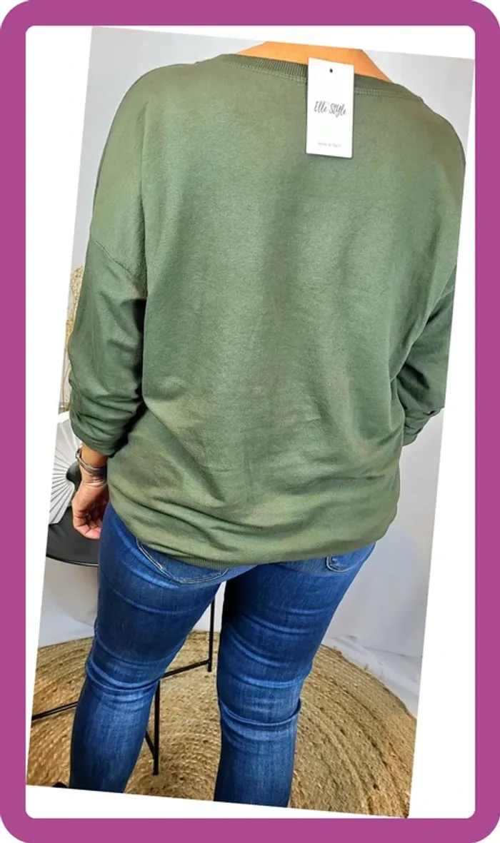 Pull léger Sweat en coton, NEUF avec étiquette - photo numéro 3