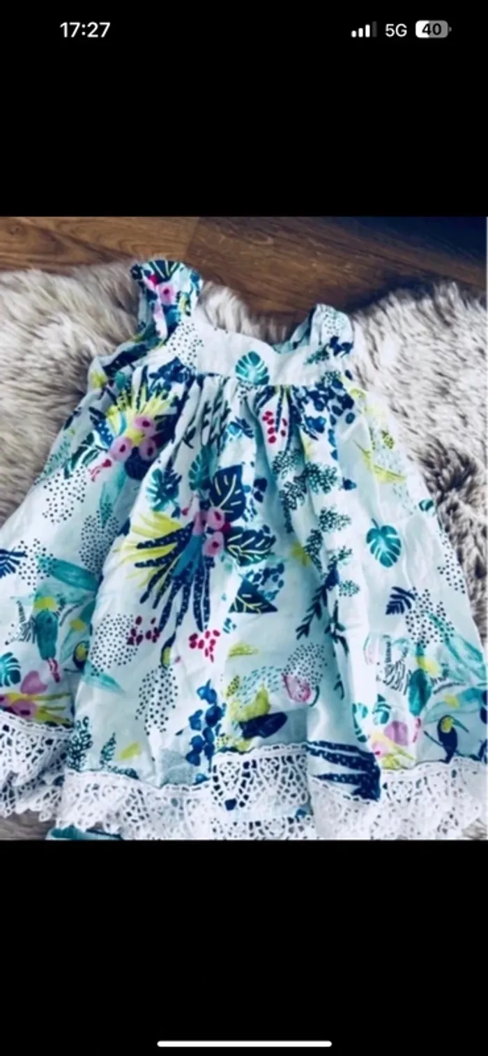 Robe bloomer Catimini été taille 12-18mois exellent état - photo numéro 3
