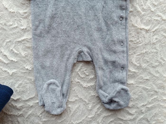 Pyjama grenouillère velours Mixte 6 mois Lapin étoile Kiabi Eco conception coton bio - photo numéro 4