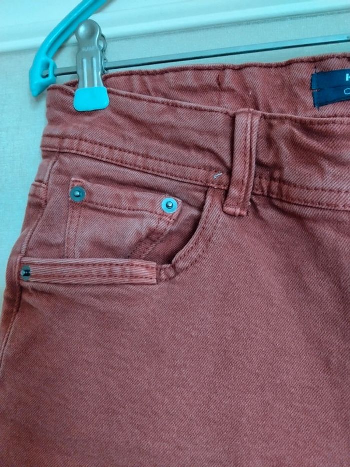 Short jeans confort fit Kiabi XS couleur corail - photo numéro 3