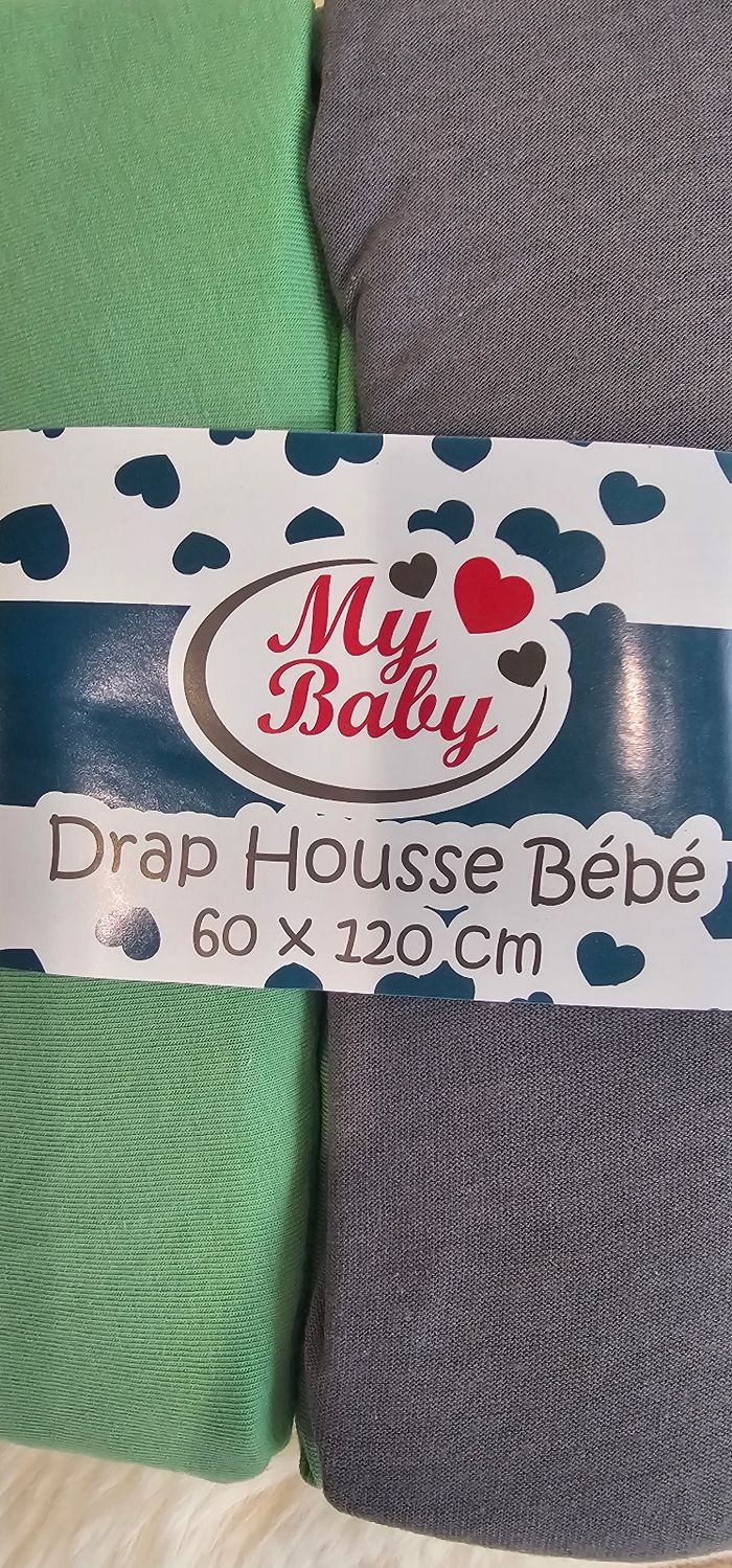 Lot de 2 draps housses pour lit bebe Neufs - photo numéro 4