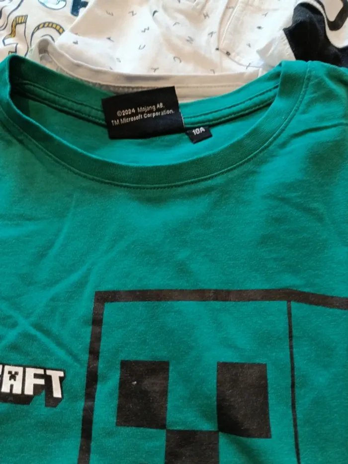 Tee shirt Minecraft garçons 10 ans - photo numéro 2