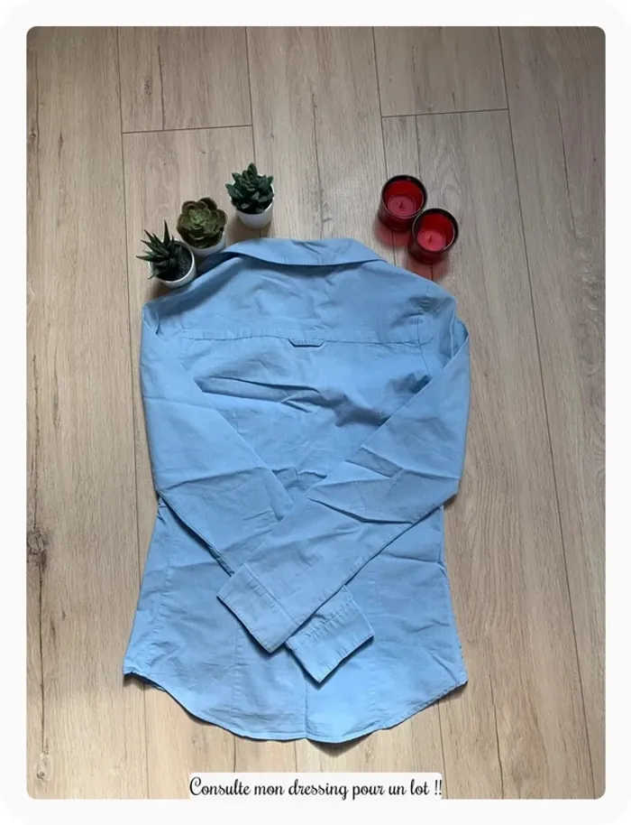 Chemise bleu ciel Jennyfer - photo numéro 4