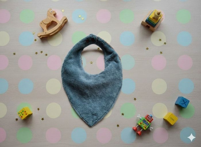 Bavoir bandana 18 mois à 36 mois Création fait main artisanale - photo numéro 5