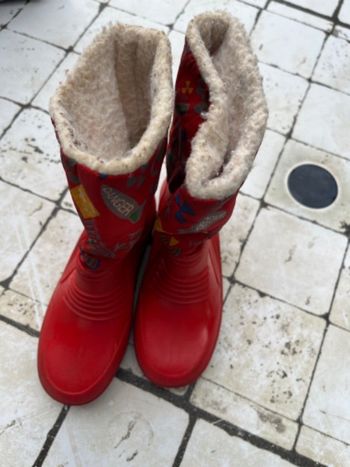 Botte de pluie neige