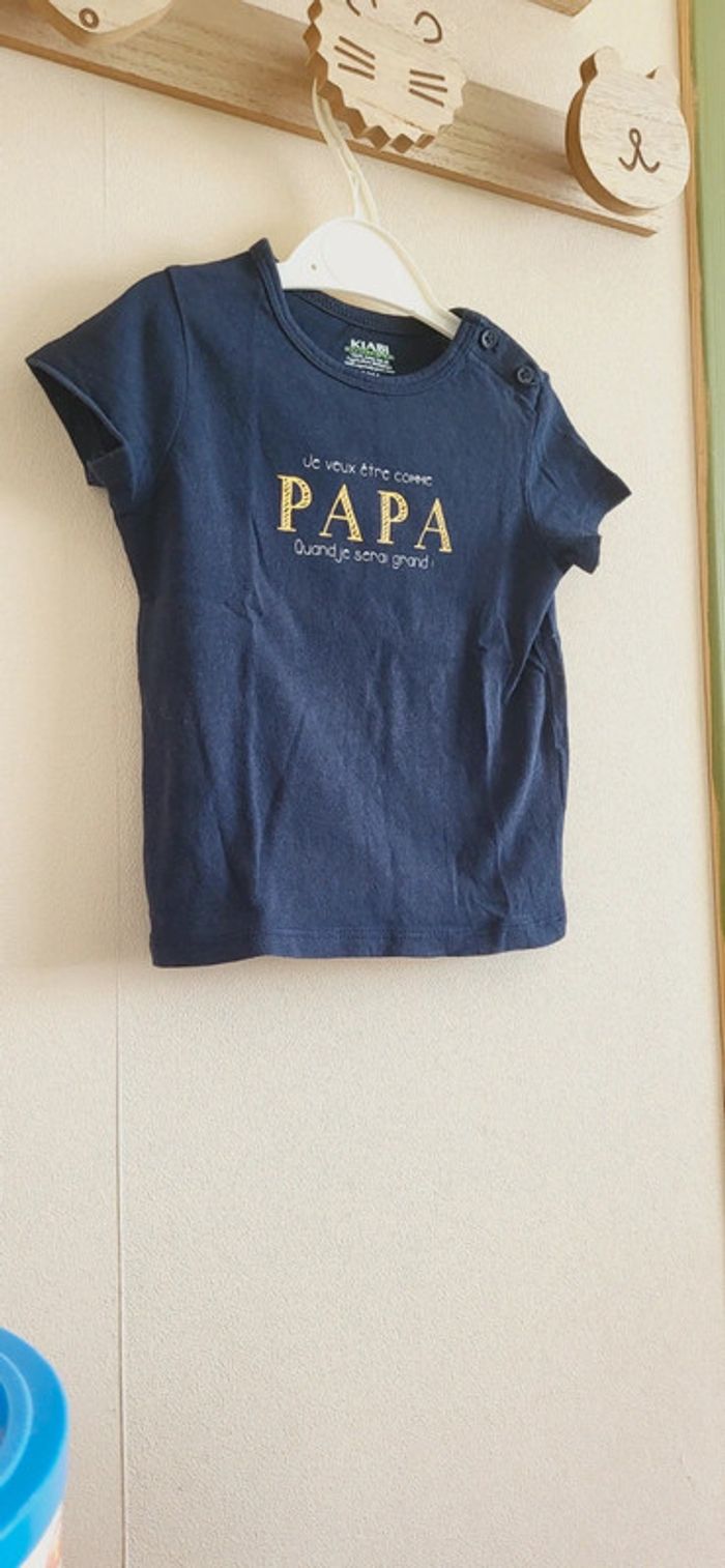 T-shirt kiabi 12 mois bleu marine - photo numéro 3