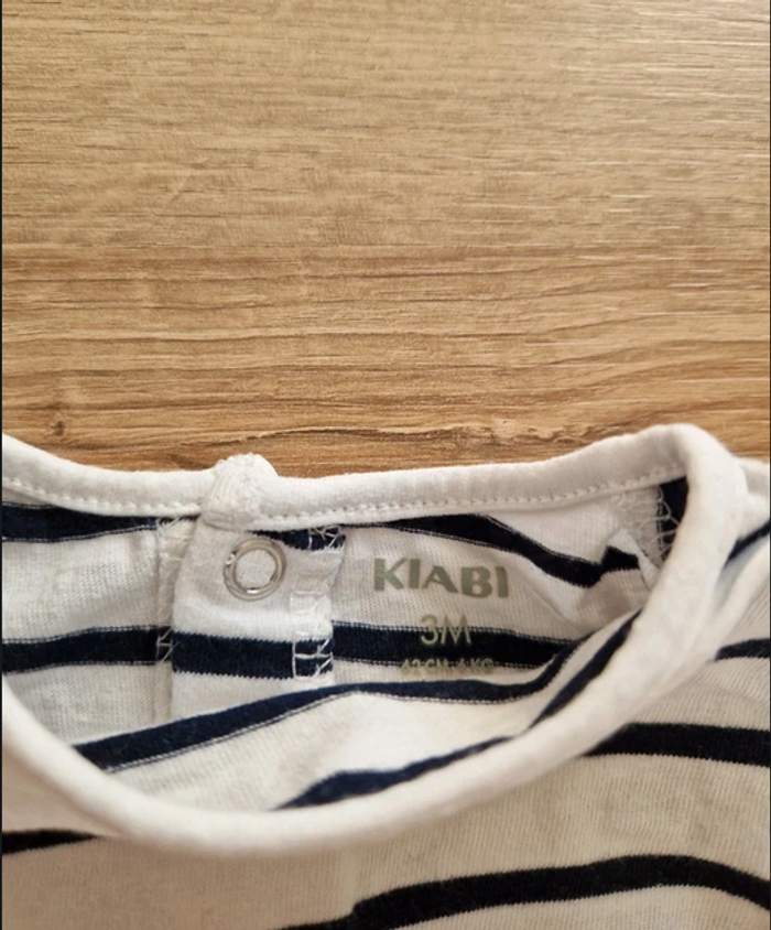 T-shirt Marinière à Volants - Kiabi - 3 mois - photo numéro 2