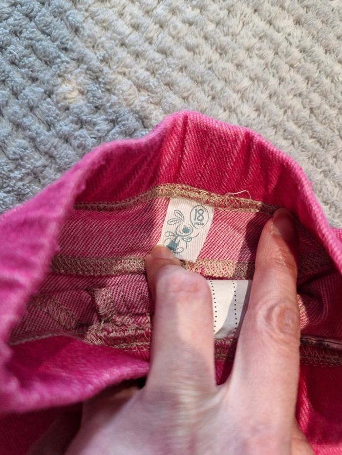 Legging rose effet denim 18 mois fille U Tout petits - photo numéro 3
