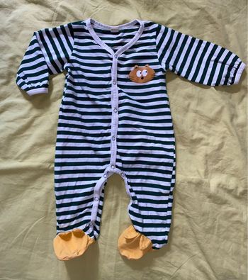 Pyjama rayé printemps / automne, 18 mois