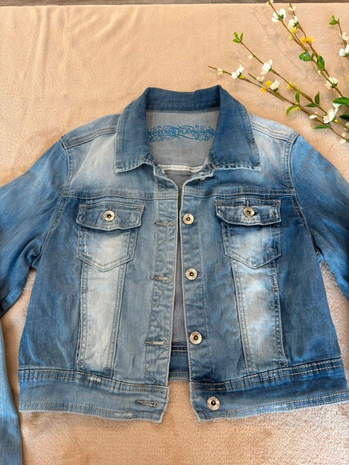 Veste courte en jean femme 40 - photo numéro 2