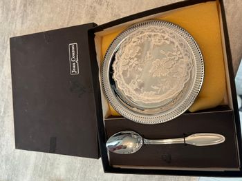 coffret assiette cuillère argenterie jean couzon orfèvre neuf