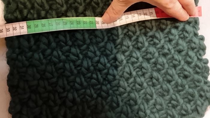 Cache-col en maille - Vert profond, fait main - photo numéro 3