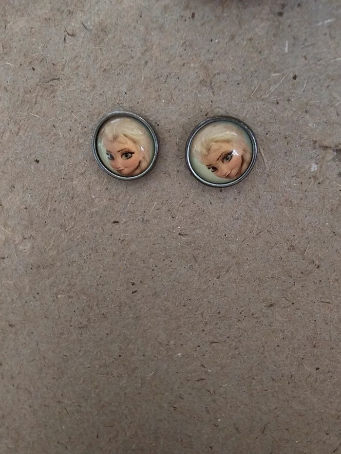Boucles d'oreilles disney frozen/reine des neiges/elsa - photo numéro 2