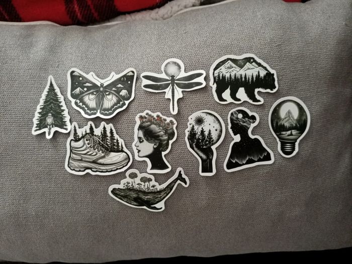 Stickers nature noir et blanc