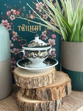 Magnifique soupière , miniature en porcelaine