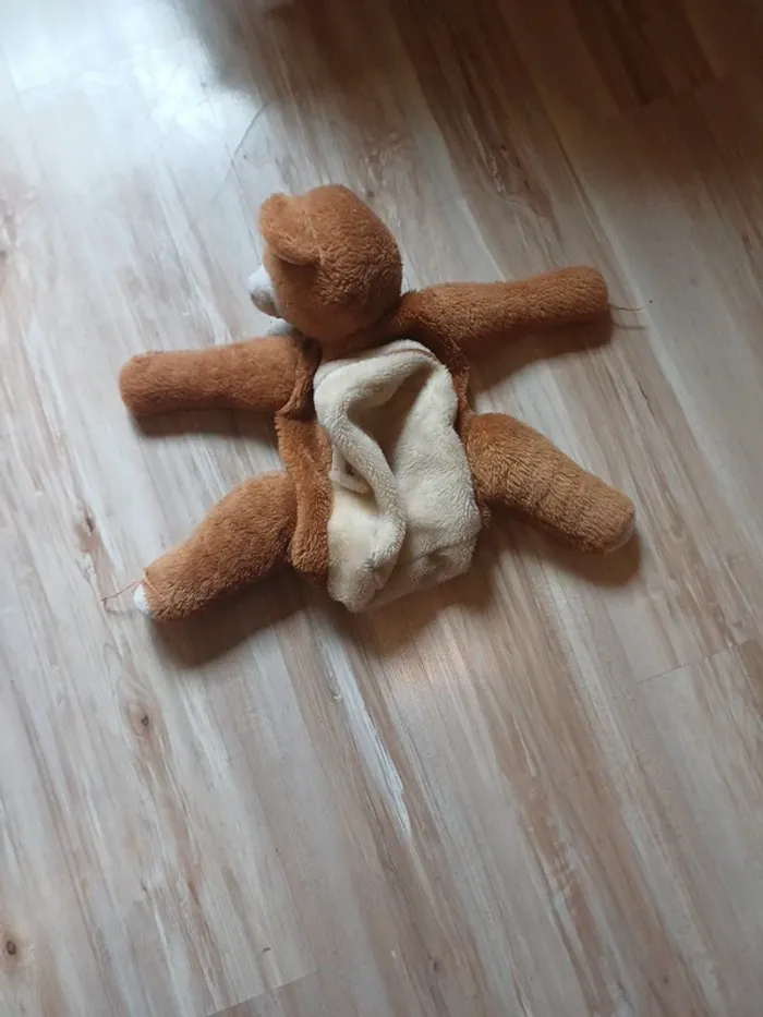 Peluche ours range pyjama avec fermeture - photo numéro 2