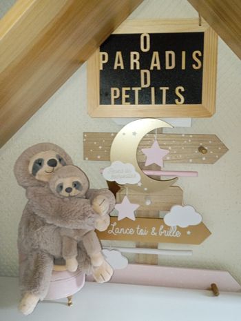 Peluche musicale paresseux tex baby 