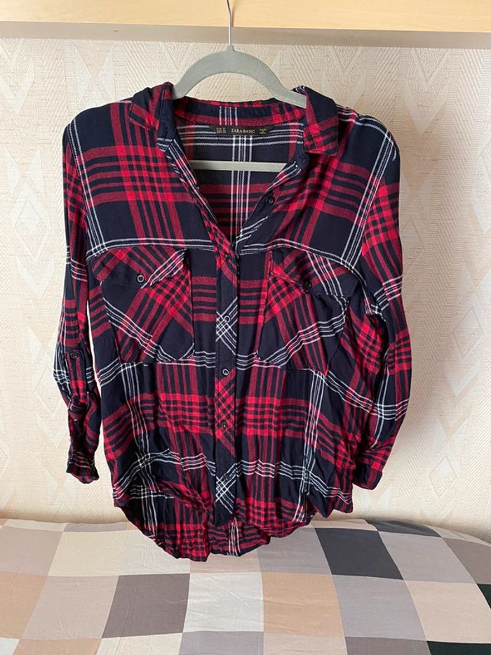 Superbe belle chemise à carreaux Zara taille M - photo numéro 2