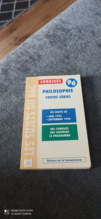 Livre les sujets du bac philo