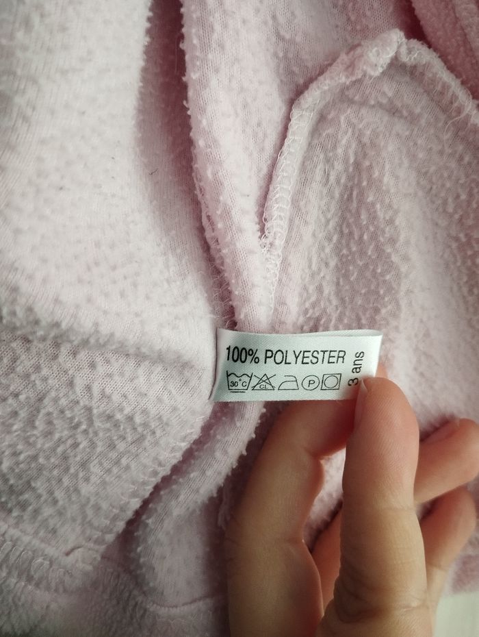 * Gilet polaire rose motif sequin papillon T3A Kokodo - photo numéro 5