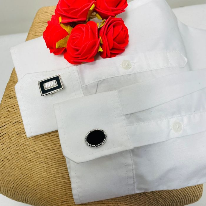 🔥 Lot 🔥 Boutons de manchettes chic et élégant. Neuf. Argenté et noir. - photo numéro 2