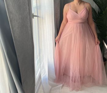 Robe de demoiselle d’honneur rose  /robe de soirée everpretty taille L neuve avec étiquette