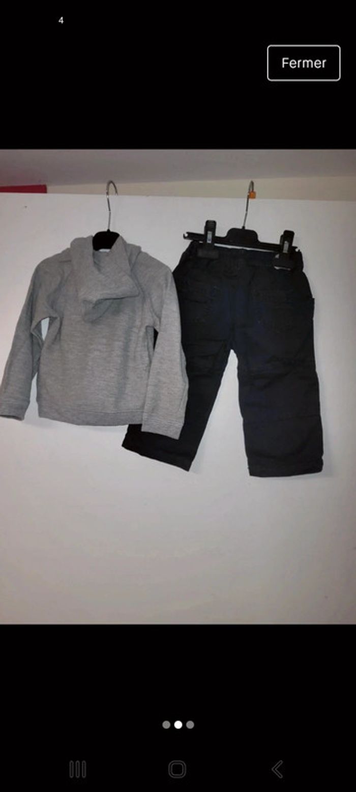 Ensemble pull + pantalon garçon 6 mois - photo numéro 2