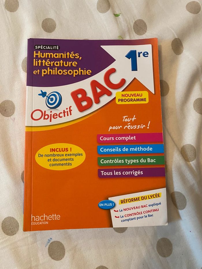 objectif bac, première nouveau programme spécialité, humanité, littérature et philosophie