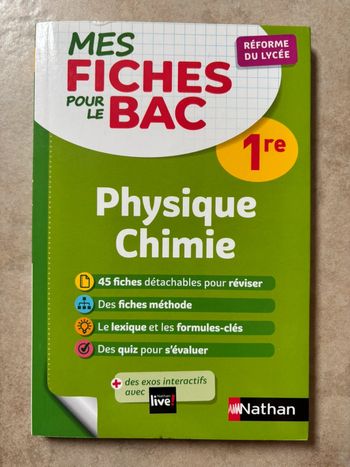 Fiches de révision Bac première physique chimie